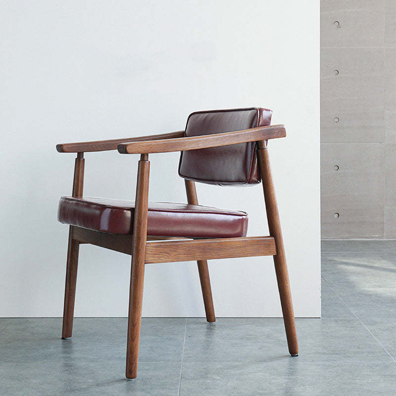 Nordic Leather Oak Dining Chair