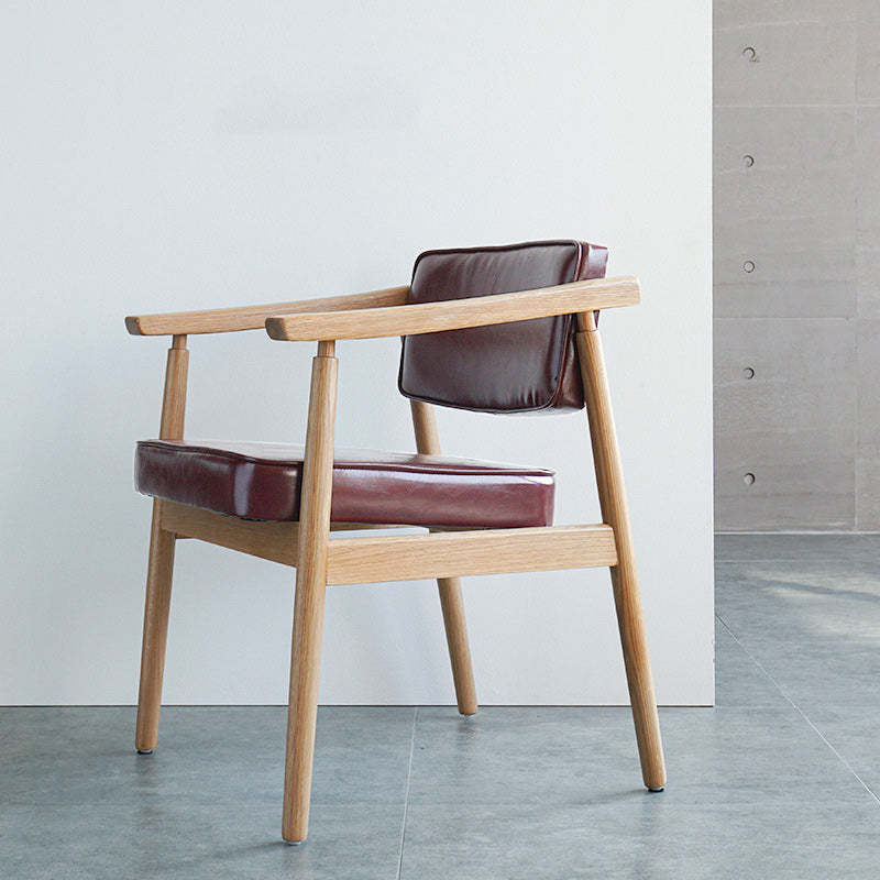 Nordic Leather Oak Dining Chair