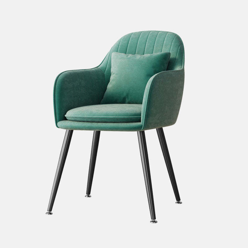 Gray nordic striped dining chairs & benches — With Pillow / Green / Black