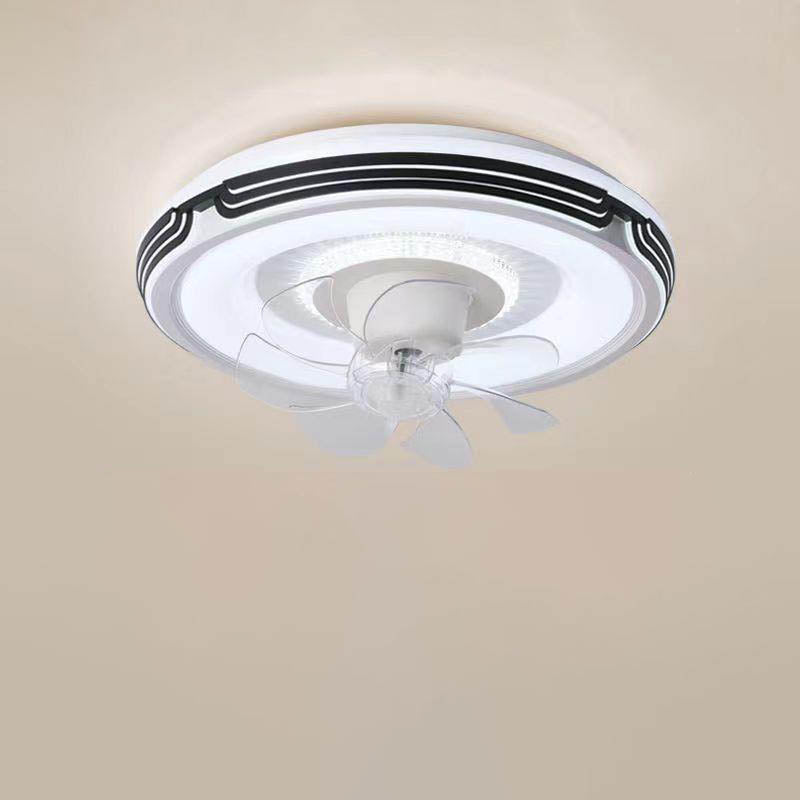 Minimalist Round LED Flush Mount Fan Light