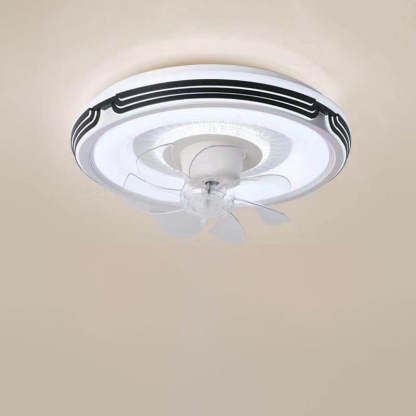 Minimalist Round LED Flush Mount Fan Light