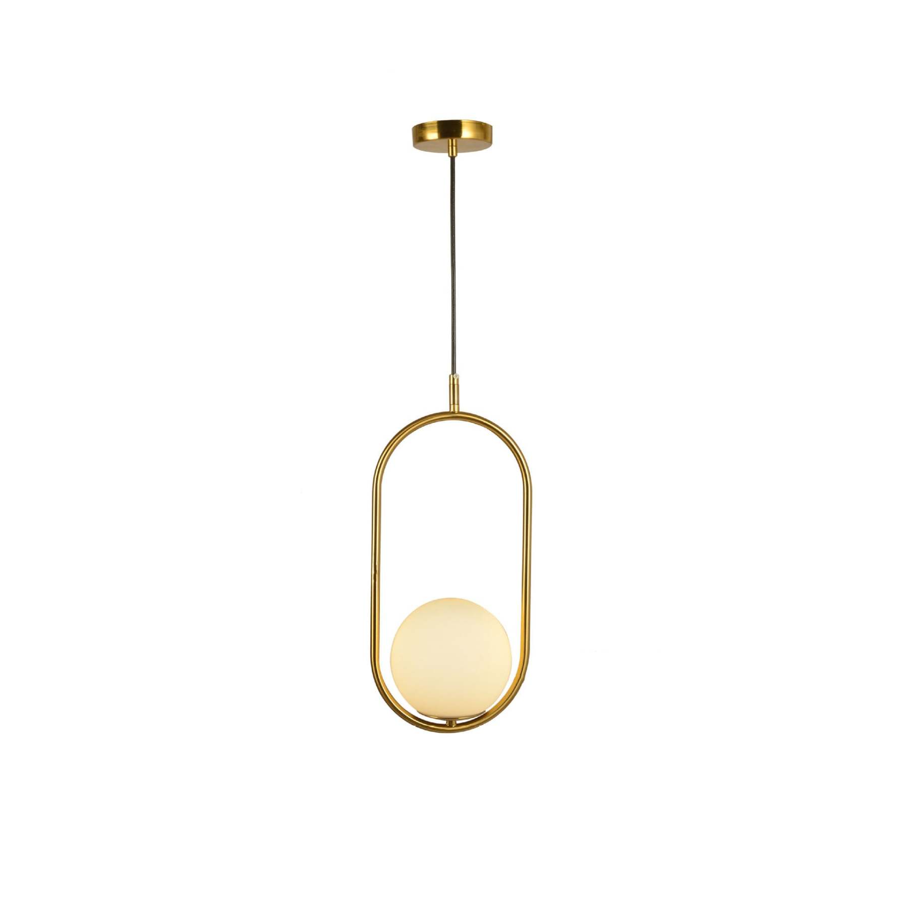 Modern Minimalist Oval Glass Orb Pendant