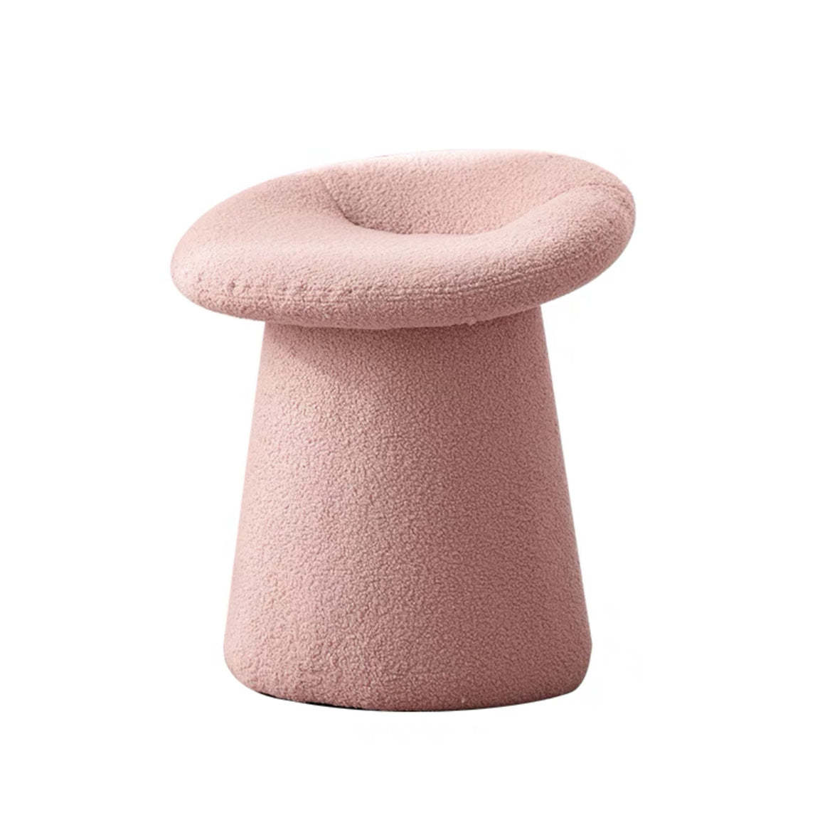 Minimalist Flat Mushroom Metal Lambswool Chair