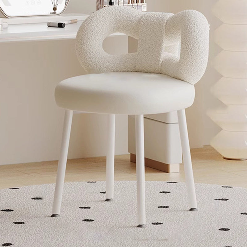 Modern Art Deco Butterfly Leather Iron Vanity Stool