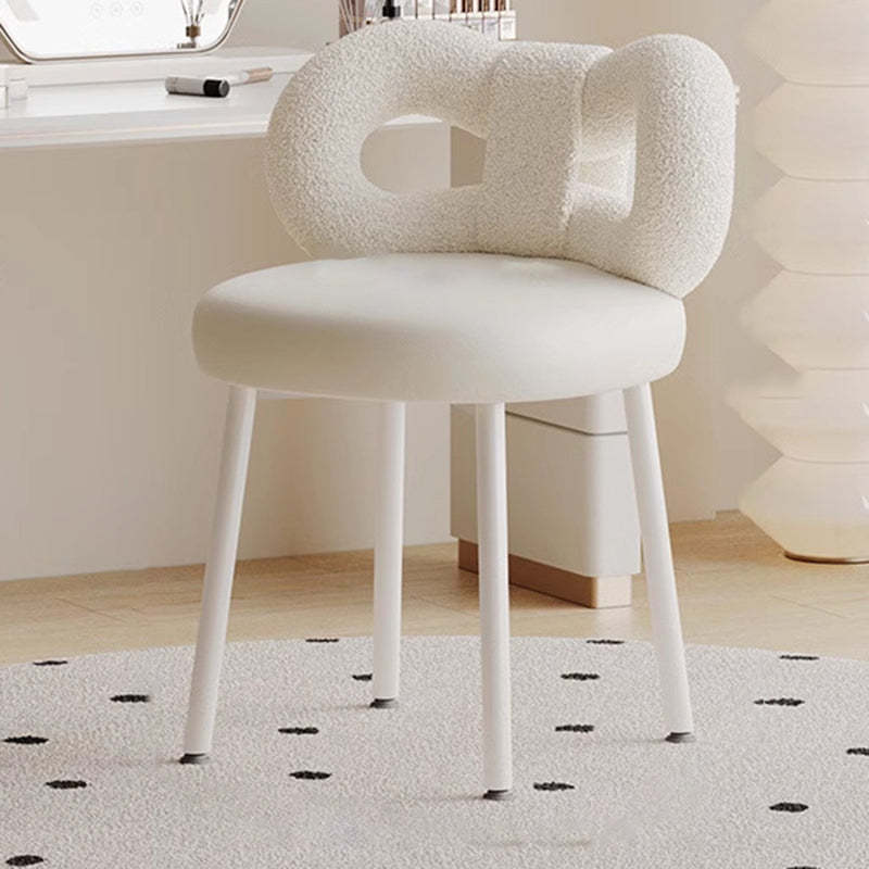 Modern Art Deco Butterfly Leather Iron Vanity Stool