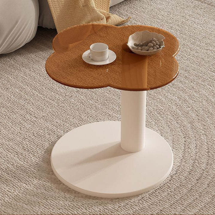 Nordic Free-Form Glass Iron Coffee Table