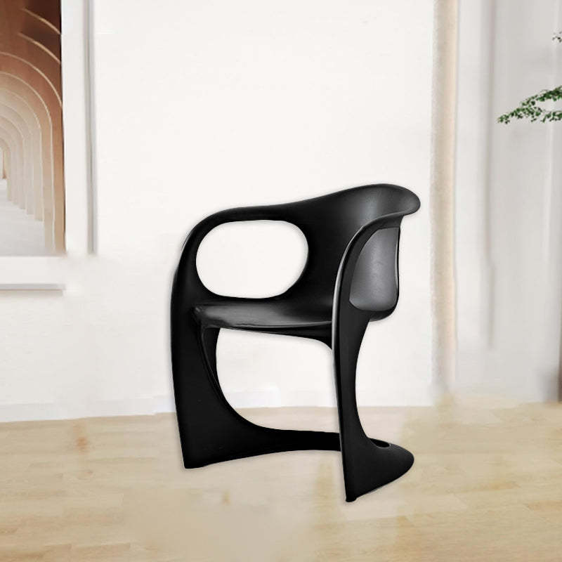 Scandinavian Curved Plastic Armchair