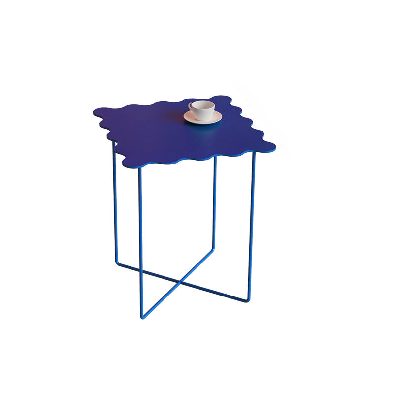 Contemporary Square Wave Iron Coffee Table
