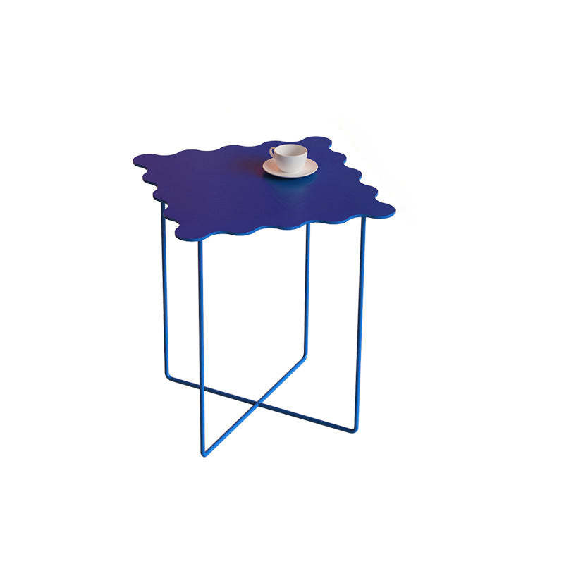 Contemporary Square Wave Iron Coffee Table