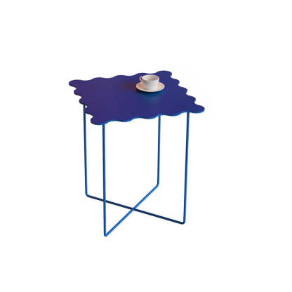 Contemporary Square Wave Iron Coffee Table