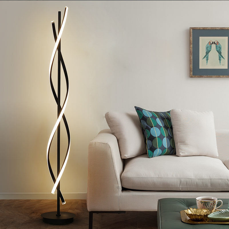Minimalist Spiral LED Floor Lamp