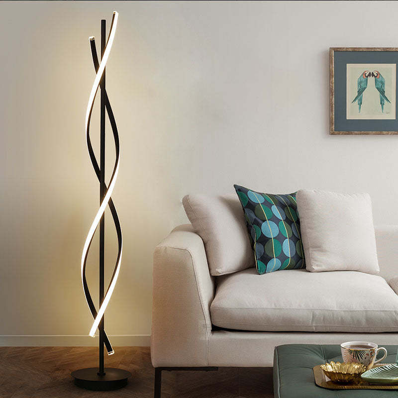 Minimalist Spiral LED Floor Lamp
