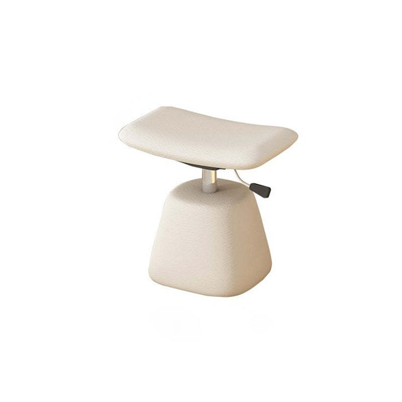 Contemporary Leather Height-Adjustable Vanity Stool