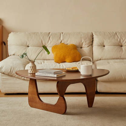Vintage Triangle Solid Wood Coffee Table