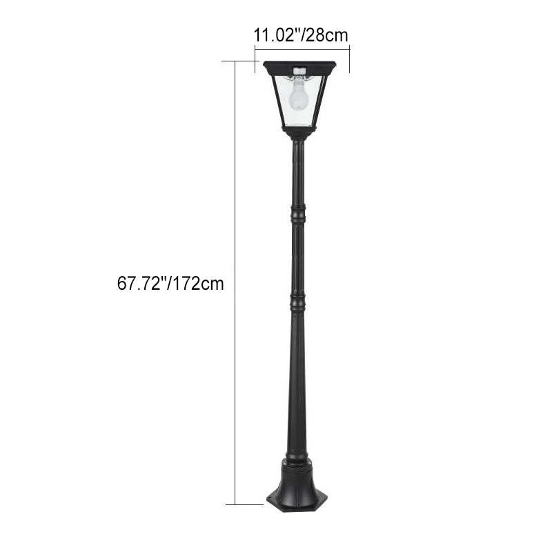 Chinese Solar Glass Cylinder LED Landscape Light — 30 White Lights (5000K) + 1 Warm Light (3000K) / 3.7V