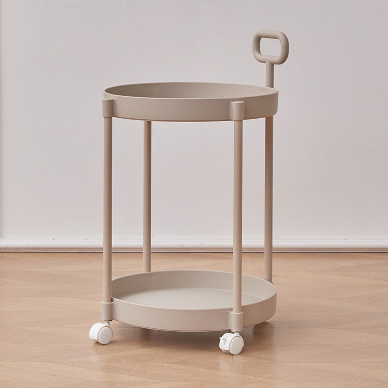 Minimalist Rotating 2-Tier Plastic Coffee Table