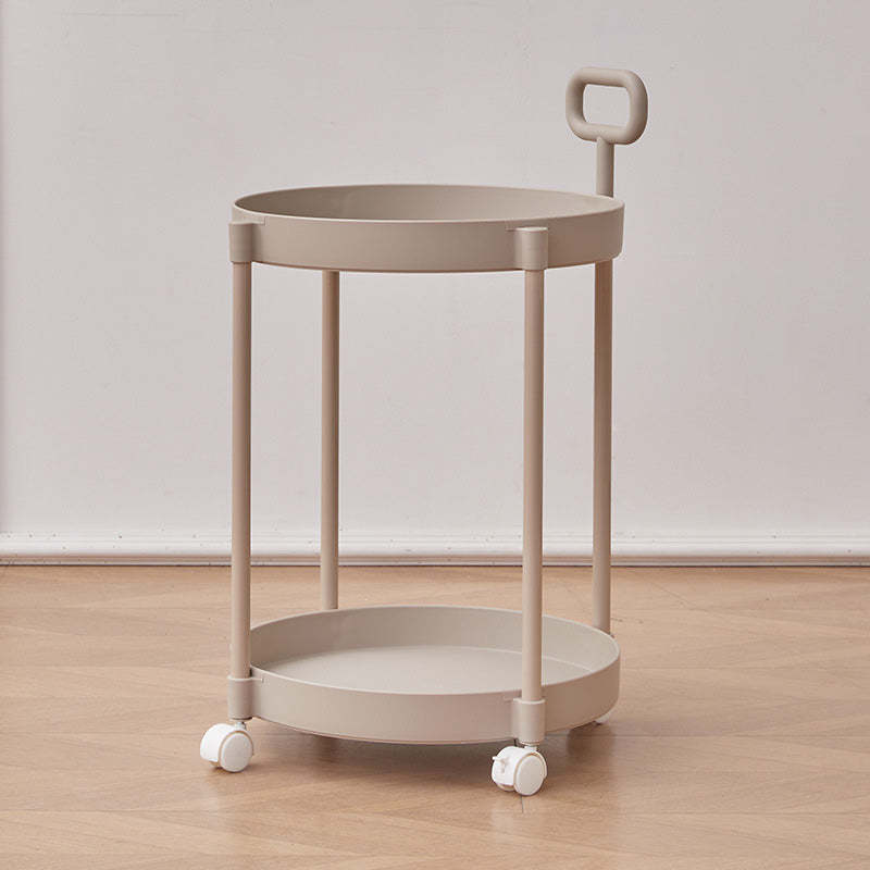 Minimalist Rotating 2-Tier Plastic Coffee Table