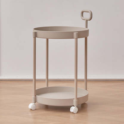 Minimalist Rotating 2-Tier Plastic Coffee Table