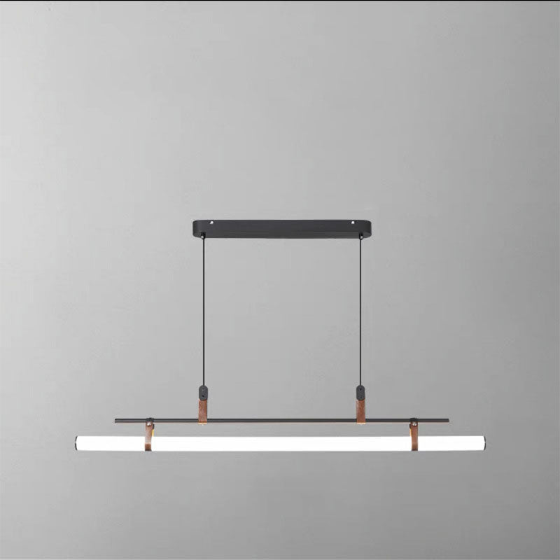 Nordic Minimalist Leather LED Island Chandelier