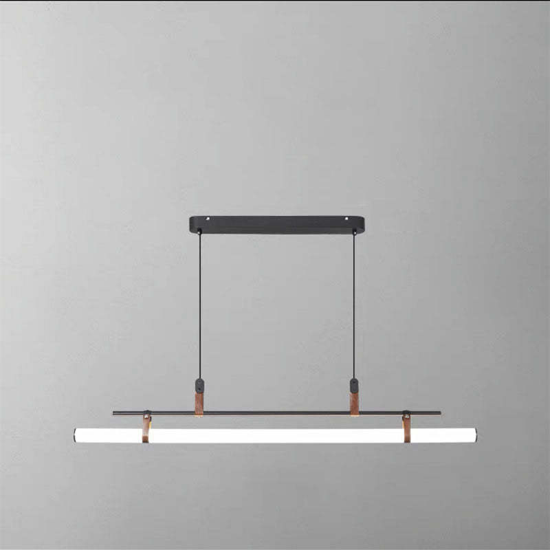 Nordic Minimalist Leather LED Island Chandelier