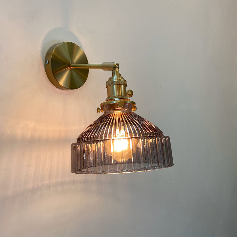 Nordic Dome Glass Brass Wall Sconce