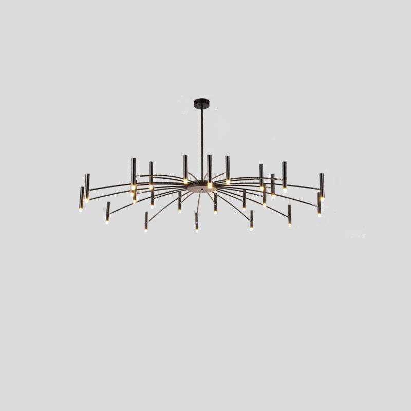 Scandinavian Radioactive Iron Aluminum Chandelier