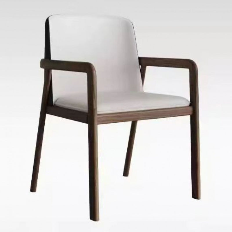 Chinese Ash Wood PU Leather Dining Chair