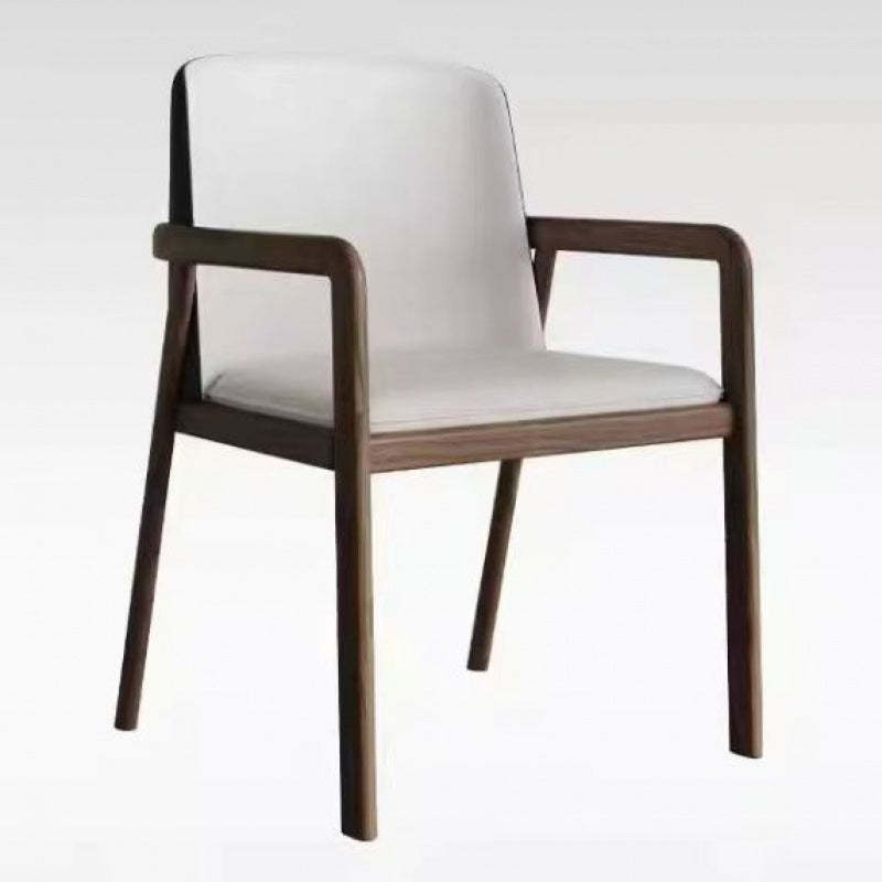 Chinese Ash Wood PU Leather Dining Chair
