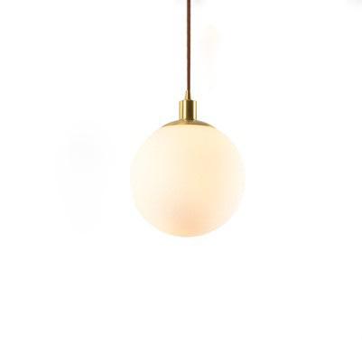 Nordic Minimalist Milky Glass Ball Pendant Light — 110V-120V For US/CA