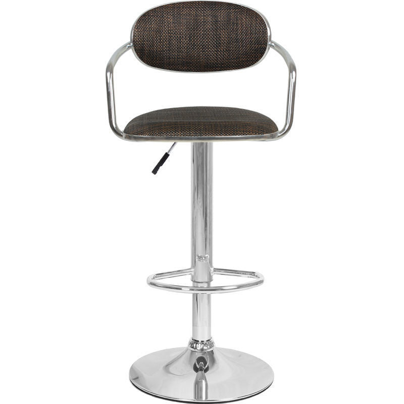 Scandinavian Half Round Wicker Bar Stool