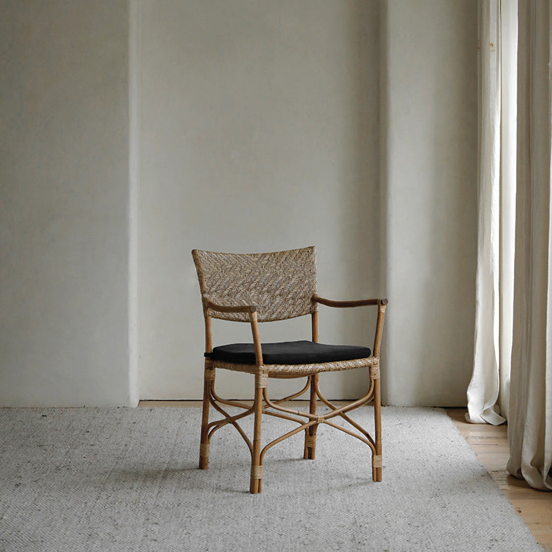 Farmhouse Woven Rattan Dining Chair