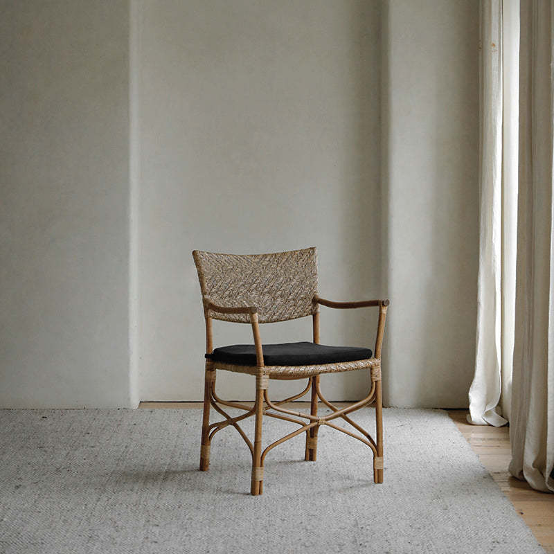 Farmhouse Woven Rattan Dining Chair — Without Cushion