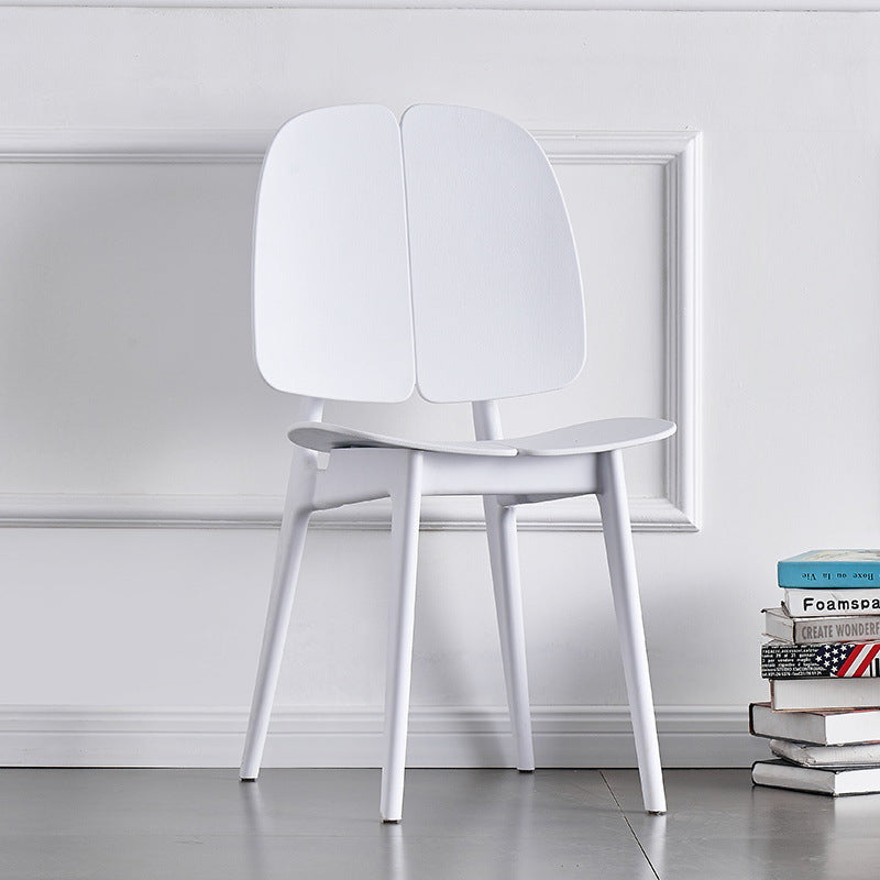 Minimalist Plastic Square-Frame Dining Chair