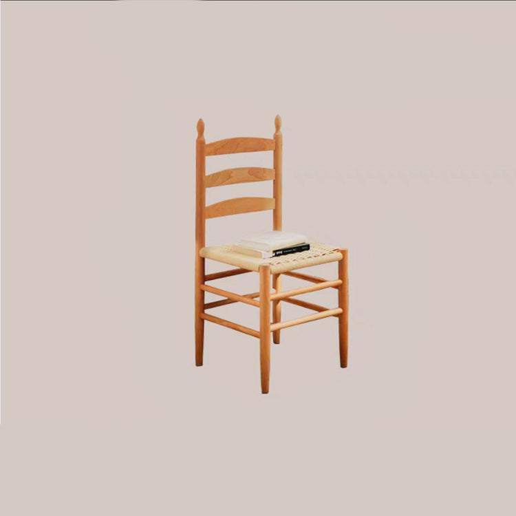 Retro Braided Rope Wood Ladder-Back Dining Chair