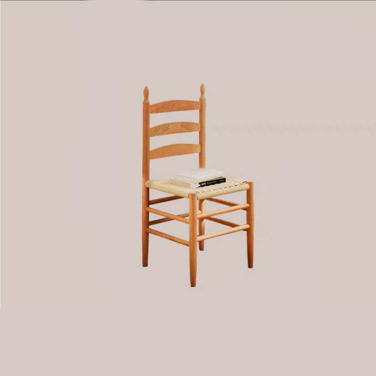 Retro Braided Rope Wood Ladder-Back Dining Chair