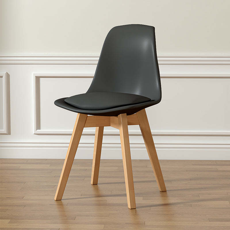 Scandinavian Upholstered Wood Trapezoidal Dining Chair