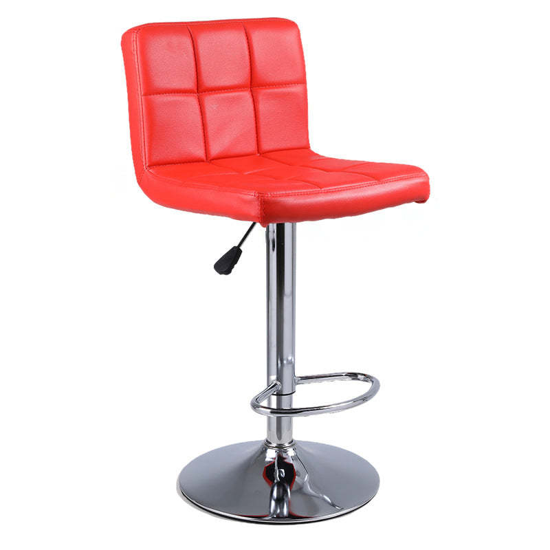 Leather Adjustable Swivel Bar Stool