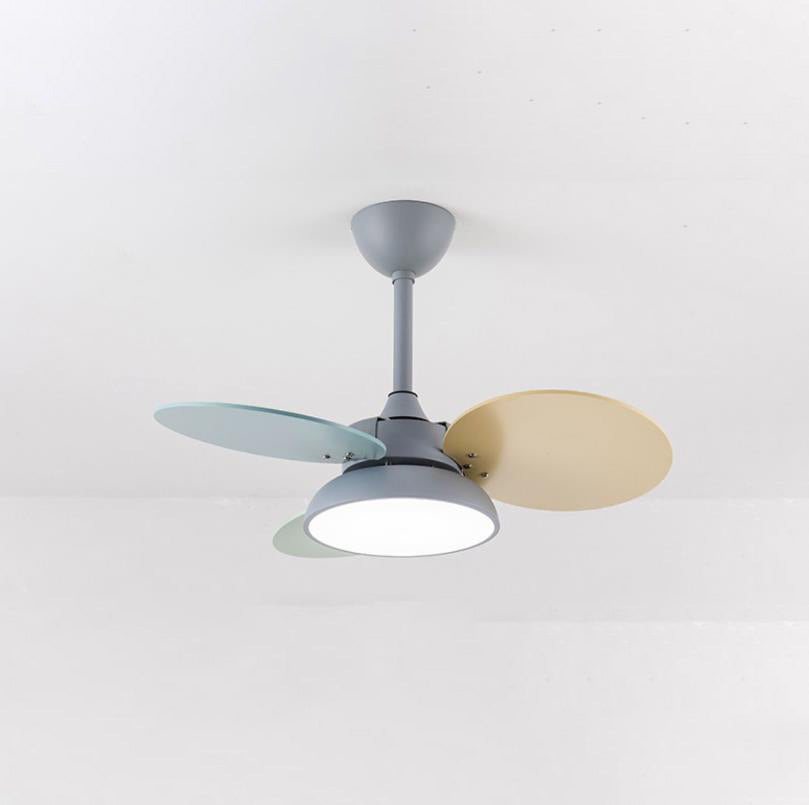 Simple Colorful Fan Leaf Kids Fan Light