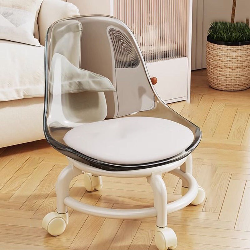 Minimalist Plastic Leather Rolling Chair