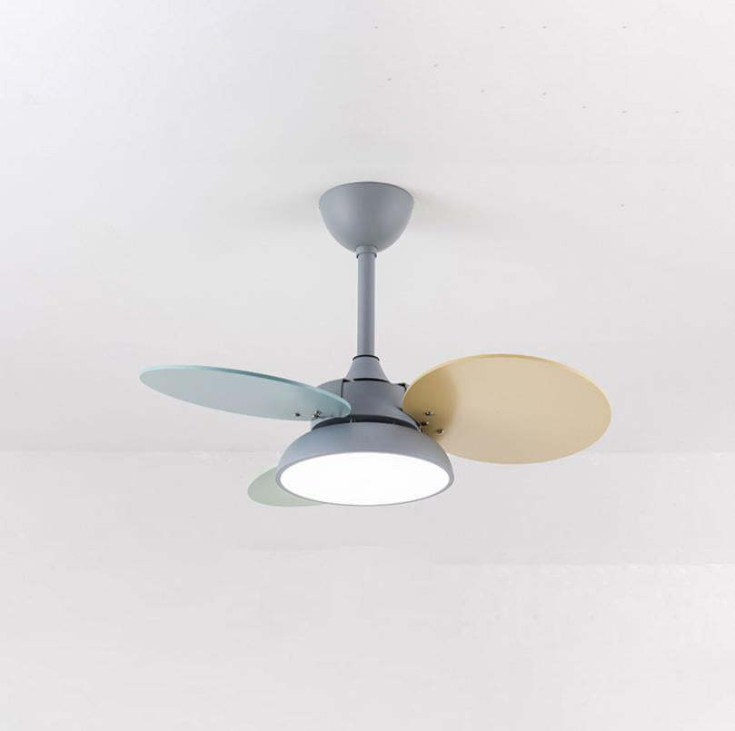Simple Colorful Fan Leaf Kids Fan Light