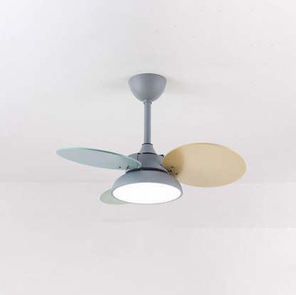 Simple Colorful Fan Leaf Kids Fan Light
