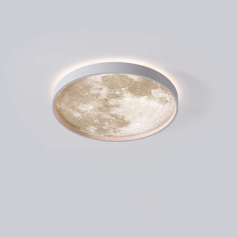 Nordic Moon Round LED Flush Mount Light
