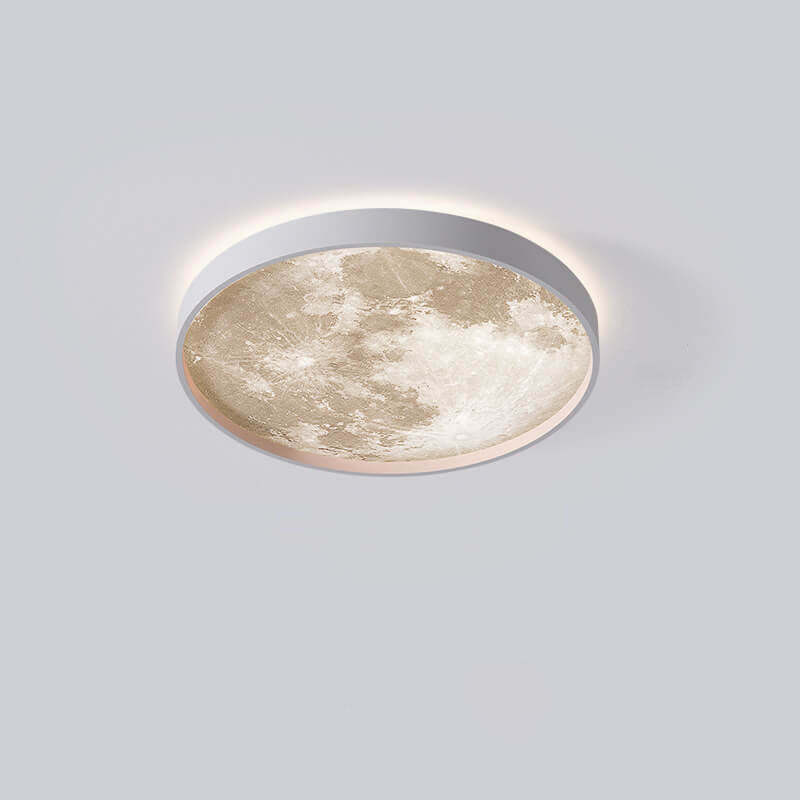 Nordic Moon Round LED Flush Mount Light