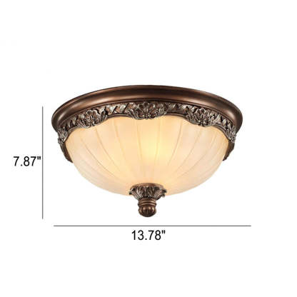 European Vintage Rustic Iron 2/3-Light Flush Mount