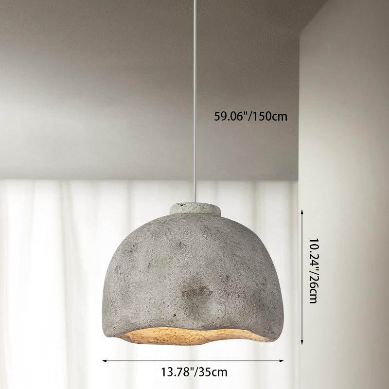 Nordic Rough Rock Semicircular Pendant Light