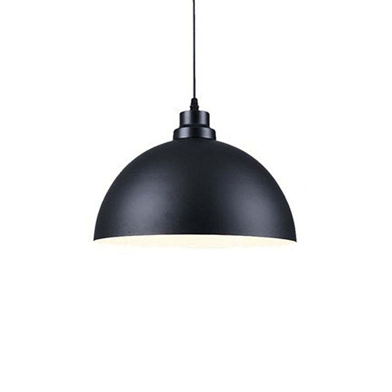 Industrial Iron Dome Pot Lid Pendant Light