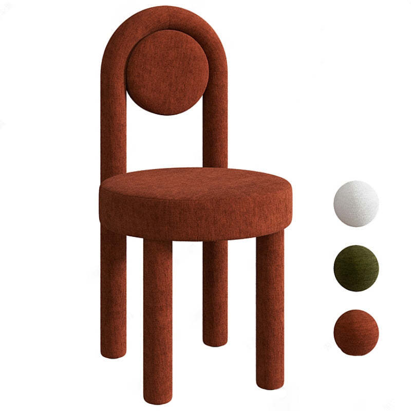 Scandinavian Fabric Steel Vanity Stool