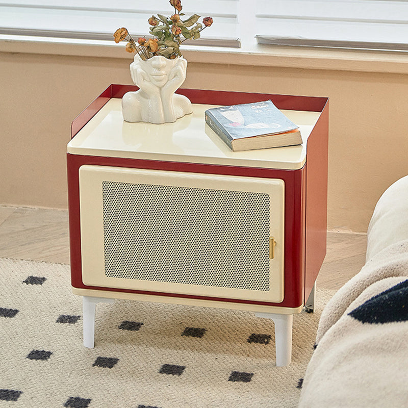 Nordic Square Metal 2-Tier Side Table — Green