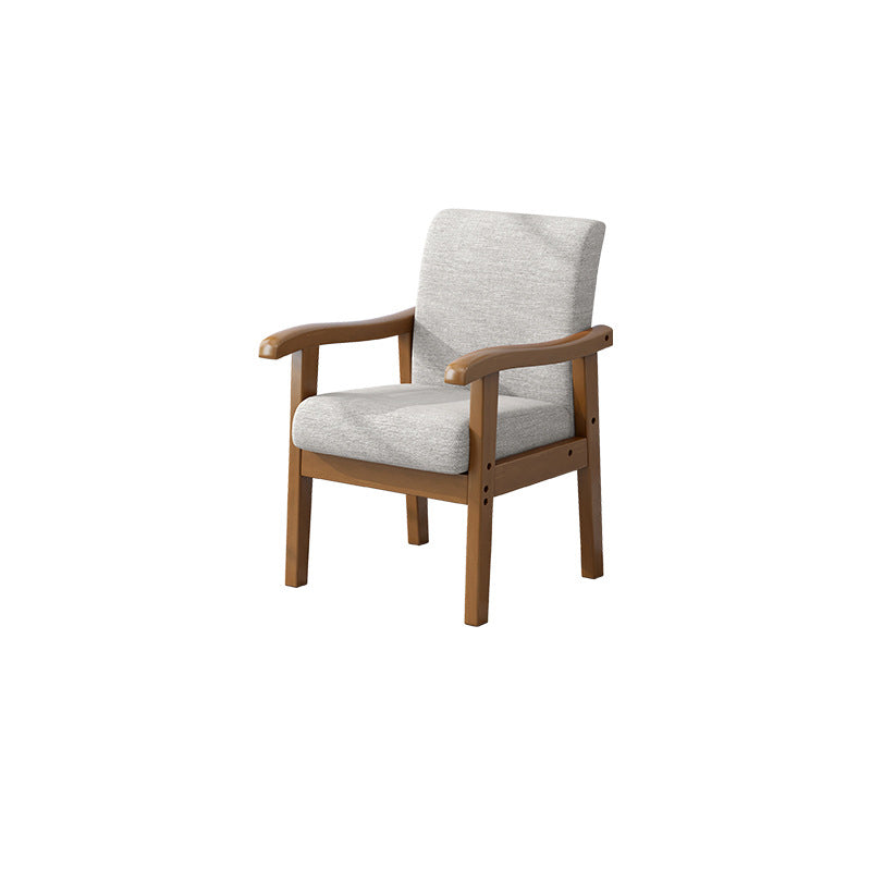 Minimalist Upholstered Fabric Wood Chair