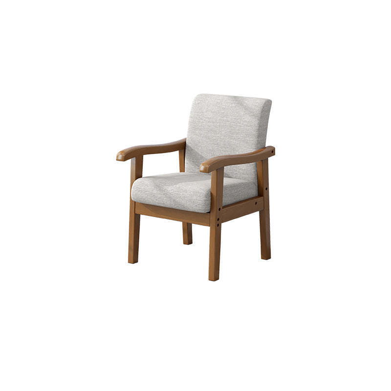 Minimalist Upholstered Fabric Wood Chair